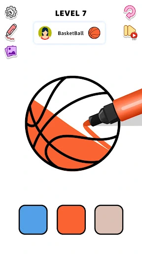 Gameplay screenshot 1 from Coloring Page ASMR Drawing - Simulation game